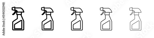 Cleaning spray icon black and white vector sign