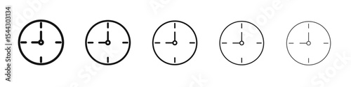 Clock nine icon black and white vector sign