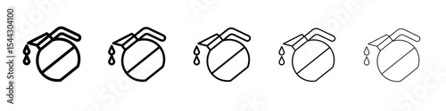 coffee pot icon black and white vector sign