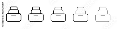 Collection icon black and white vector sign