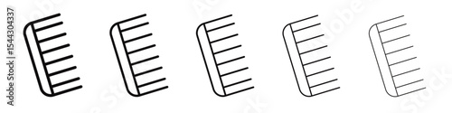 comb icon black and white vector sign