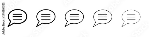 Comments icon black and white vector sign