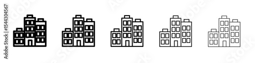 Company icon black and white vector sign