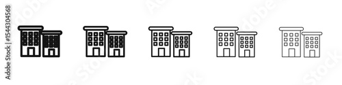 Company icon black and white vector sign
