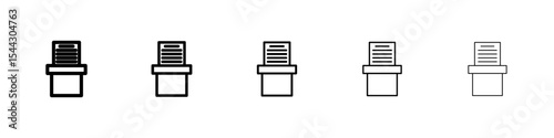 Complaint box icon black and white vector sign