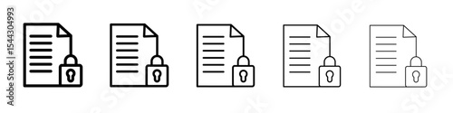 Confidential icon black and white vector sign