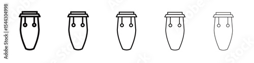Conga drum icon black and white vector sign