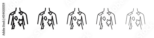 Contact Dermatitis icon black and white vector sign
