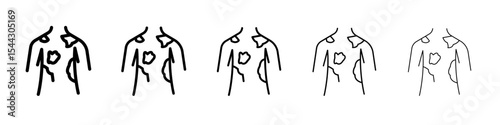 Contact Dermatitis icon black and white vector sign