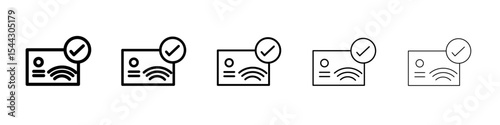 Contactless Payment icon black and white vector sign