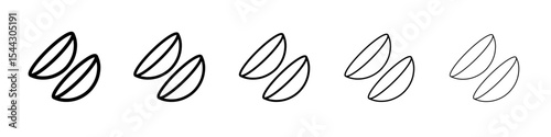 contact lenses icon black and white vector sign