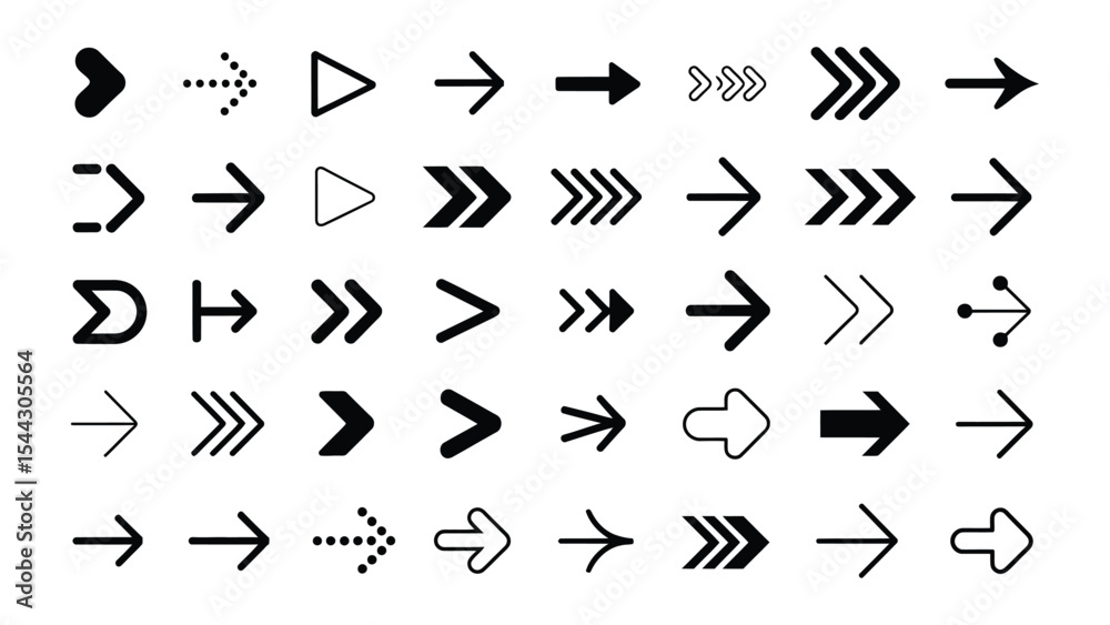assorted arrow icons in diverse styles and directions including straight, curved, dotted, bold, thin, and decorative for design use assorted arrow icons in diverse styles and directions including straight, curved, dotted, bold, thin, and decorative for design use