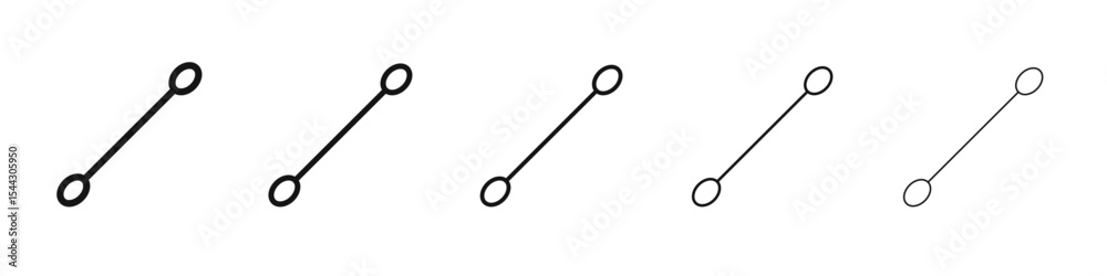 Cotton buds icon black and white vector sign Cotton buds icon black and white vector sign