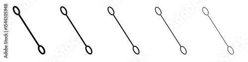 Cotton buds icon black and white vector sign