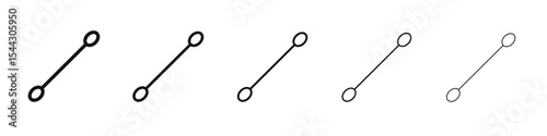 Cotton buds icon black and white vector sign