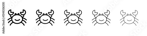 Crabs icon black and white vector sign