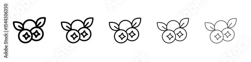 Cranberry icon black and white vector sign