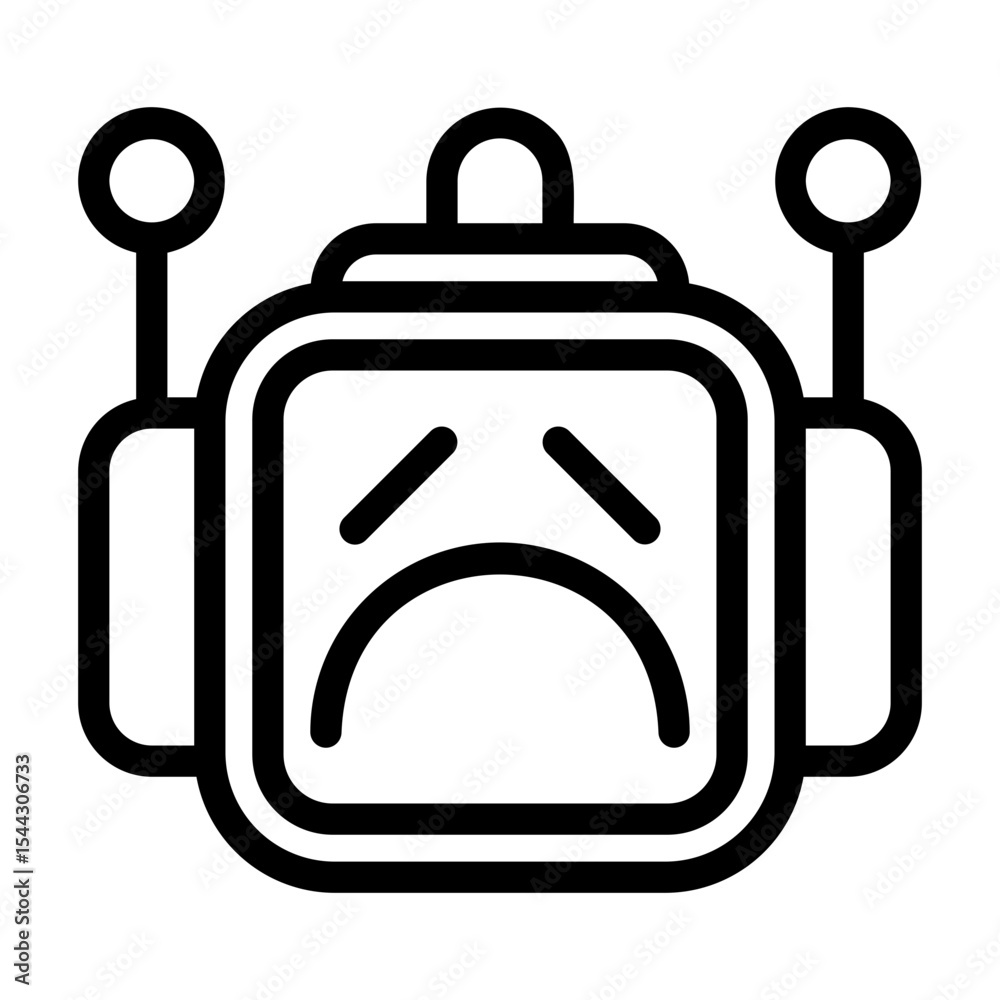 Fototapeta premium icon pack containing emojis of a robot, expressions, facial shapes and gestures