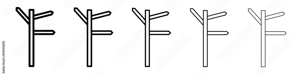 crossroads sign icon black and white vector sign crossroads sign icon black and white vector sign
