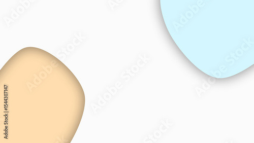 A white background with two different colored shapes. One is orange and the other is blue. The orange shape is on the left. High Resolution 300 DPI Wallpaper, Background, Poster, Banner, Printing