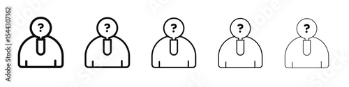 Curiosity icon black and white vector sign