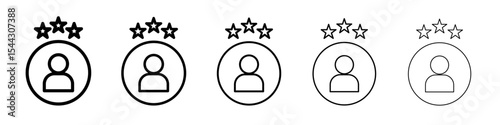 Customer loyalty icon black and white vector sign