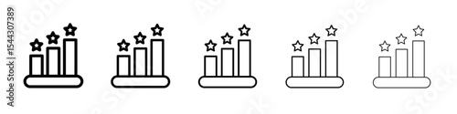 customer product rating icon black and white vector sign