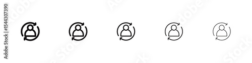 Customer Journey icon black and white vector sign