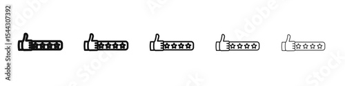 customer product rating icon black and white vector sign