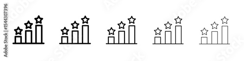 customer product rating icon black and white vector sign