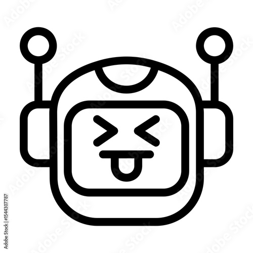 icon pack containing emojis of a robot, expressions, facial shapes and gestures