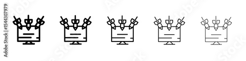Ddos icon black and white vector sign
