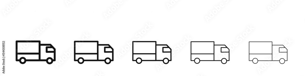 delivery truck icon black and white vector sign delivery truck icon black and white vector sign