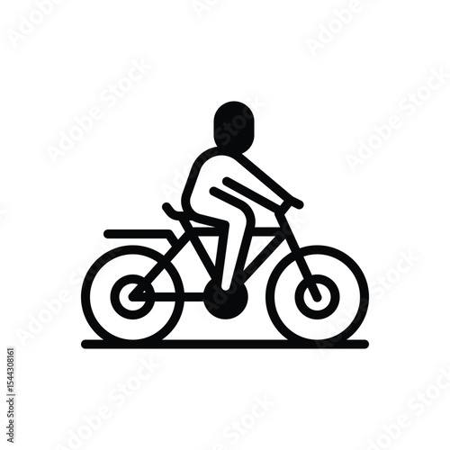 Black solid  icon for cycling