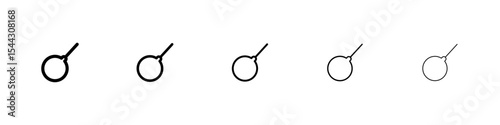 Demolition ball icon black and white vector sign