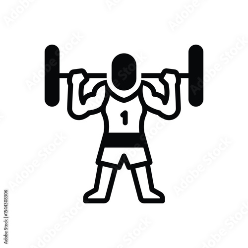 Black solid  icon for fitness