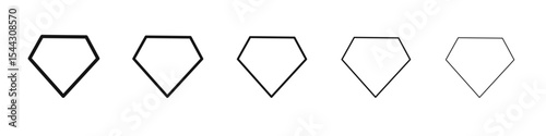 Diamond icon black and white vector sign
