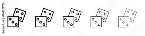 Dice Icon black and white vector sign
