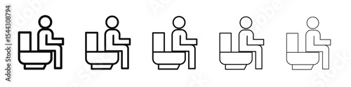 Diarrhea icon black and white vector sign