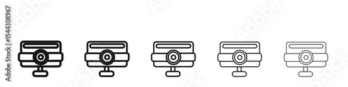 Digital Webcam icon black and white vector sign