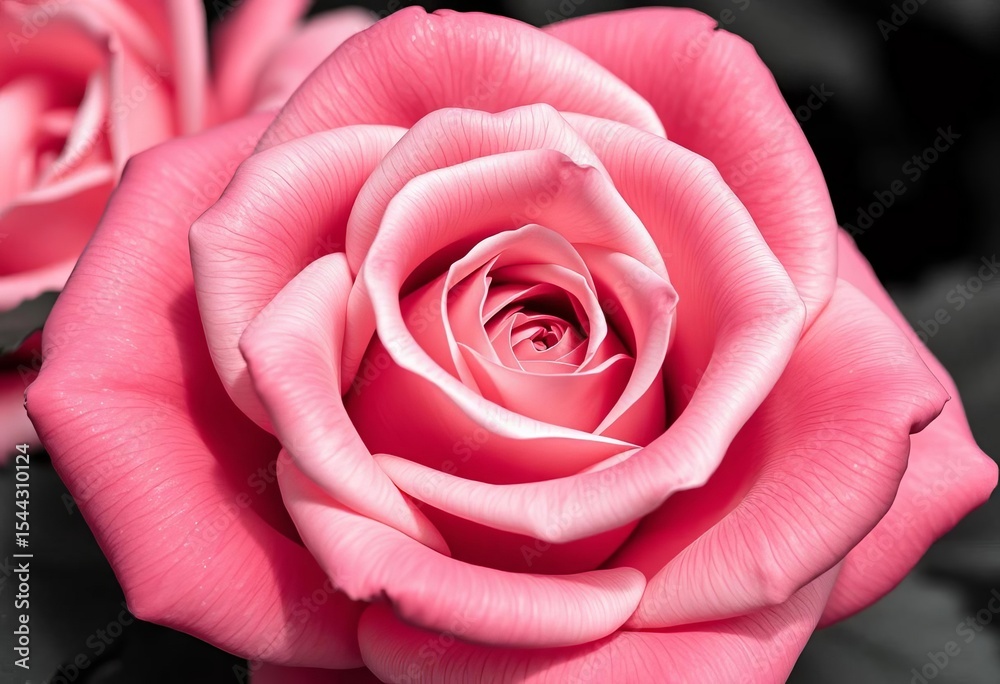 Obraz premium Intricate monochrome rose, sleek design, high detail, monochrome rose, symbol