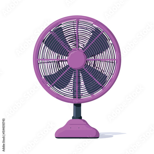 fan isolated in White Background, fan vector, Flat lay vector illustration