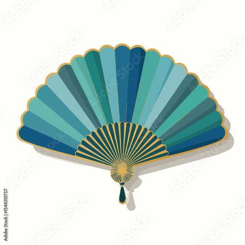 fan isolated in White Background, fan vector, Flat lay vector illustration