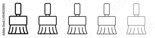 Dustpan icon black and white vector sign