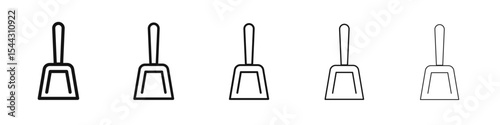 Dustpan icon black and white vector sign