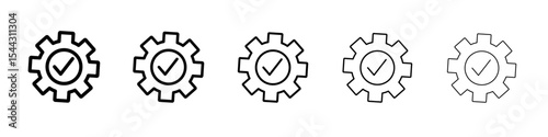 Easy Installation icon black and white vector sign