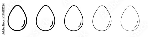 Egg icon black and white vector sign