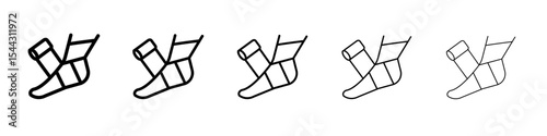 Elastic bandage icon black and white vector sign