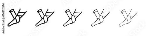 Elastic bandage icon black and white vector sign