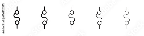 Electric fuse icon black and white vector sign